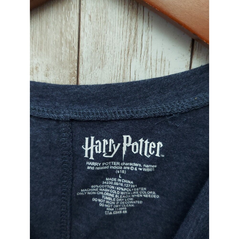 Harry Potter Hogwarts Quidditch T-Shirt With Open Bottom Blue Size Youth Large L - Picture 3 of 6